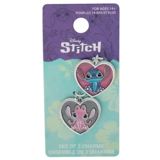 Disney&reg; Stitch & Angel Hearts 2-Piece Enamel Charm Set {4}