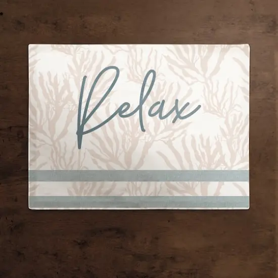 Relax Stripe Cotton Twill Placemat Blush/Blue {3}