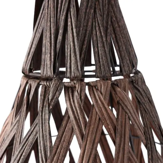 33" Copper Metal Handmade Woven Vase {4}