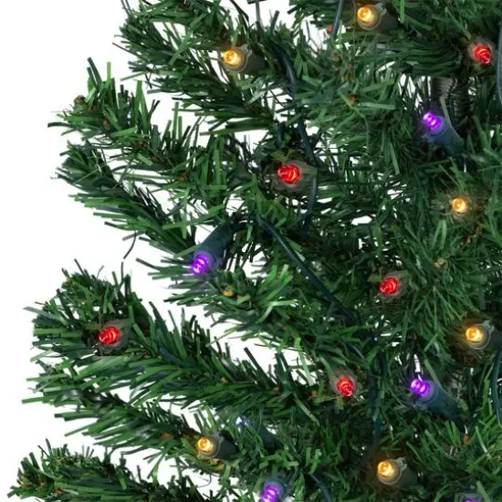 3ft. Pre-Lit Medium Mixed Classic Pine Artificial Christmas Tree, Multicolor LED Lights {4}