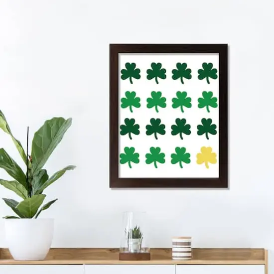 Shamrock Gold 11" x 14" Black Framed Print Under Plexiglass {3}