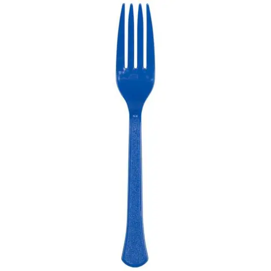 JAM Paper Premium Utensils Plastic Forks Party Pack, 48ct. Royal Blue {3}