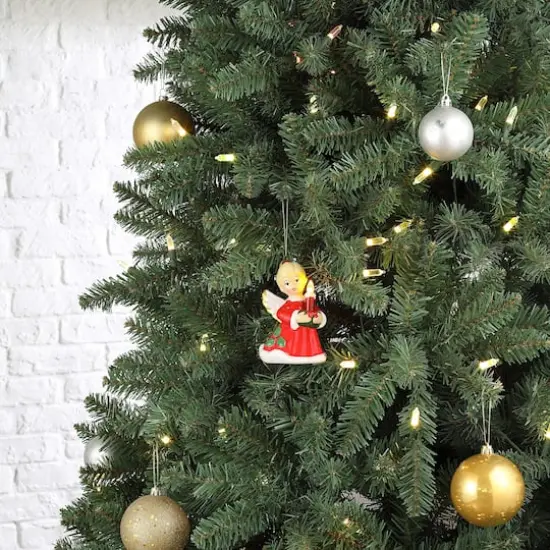 Mr. Christmas Nostalgic Ceramic Angel with Candle Ornament {3}