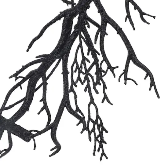 20" Black Glitter Twig Wreath by Ashland&reg; {4}