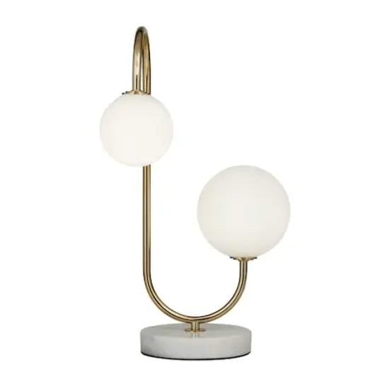 Gold Metal Contemporary Abstract Table Lamp, 10" x 11" x 18" {3}