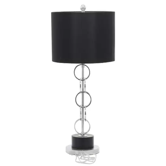 Black Polystone Contemporary Accent Lamp, 13" x 13" x 30" {5}