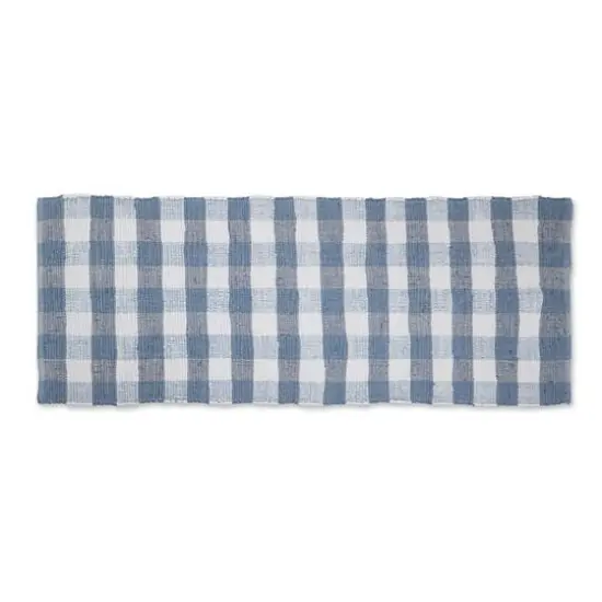 DII&reg; Buffalo Check Rag Rug, 2.25ft. x 6ft. Gray {2}