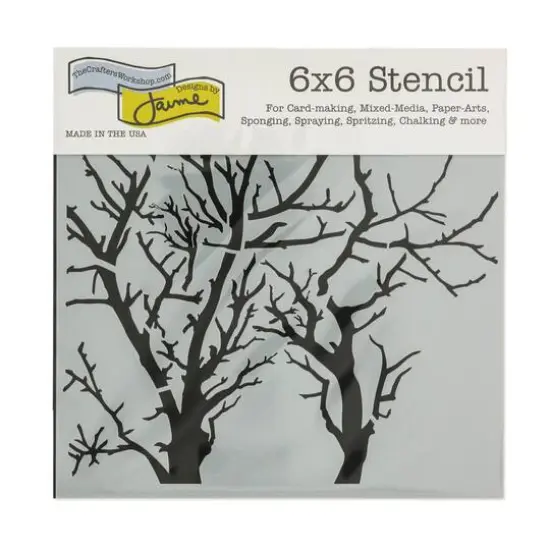The Crafter's Workshop Branches Reversed Stencil, 6" x 6" {1}