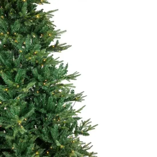 6.5ft. Pre-Lit Juniper Pine Artificial Christmas Tree, Warm White LED Lights {5}
