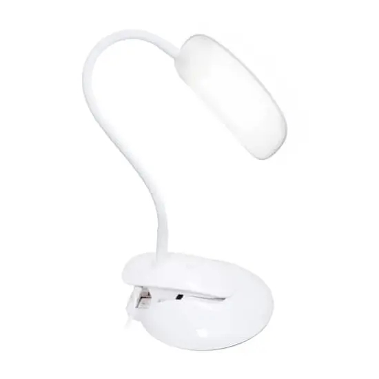 Simple Designs Flexi LED Rounded Clip Light White/Gray {3}