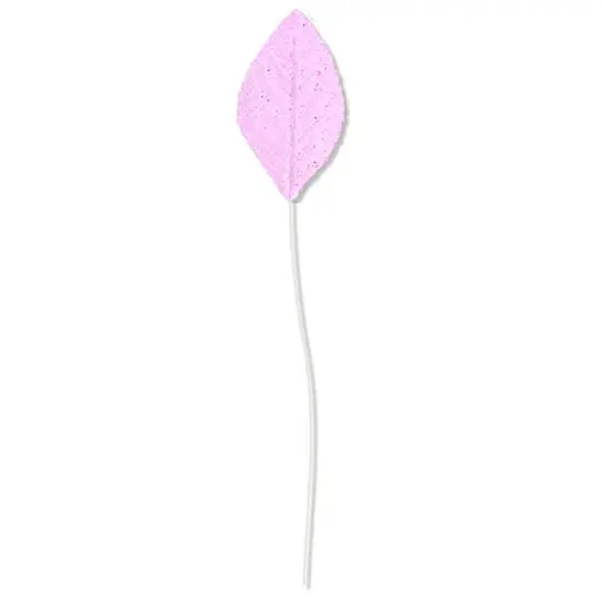 JAM Paper 2.25" Glitter Floral Leaves, 50ct. Pink {1}
