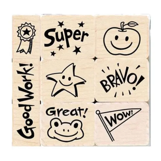 Hero Arts&reg; Big 'n' Little Bravo Woodblock Stamps {1}