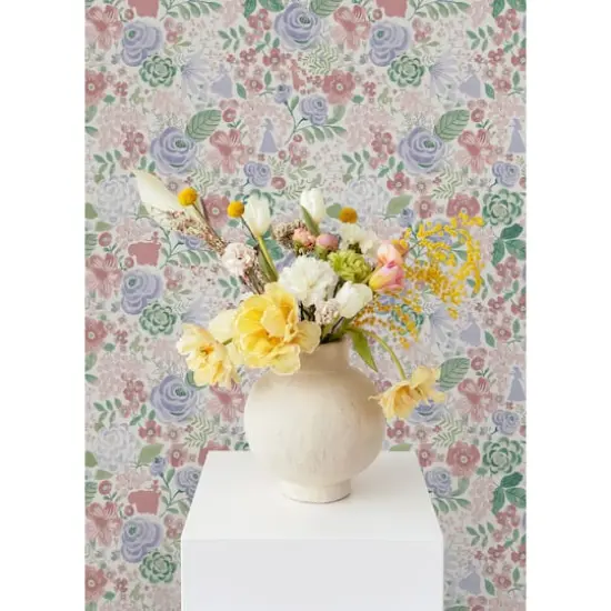 RoomMates Disney® Princess Watercolor Floral Peel & Stick Wallpaper Purple {3}