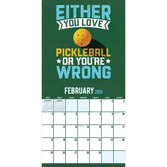 TF Publishing 2024 Pickleball is Life Wall Calendar {4}