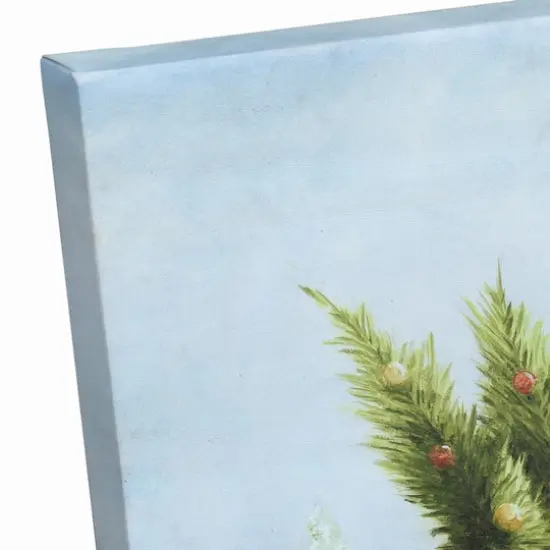 Red Truck Christmas Tree Canvas Wall Art {4}