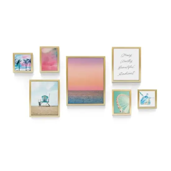 Gold 7 Piece 123 Gallery Wall Frame Set by Studio D&eacute;cor&reg; {1}