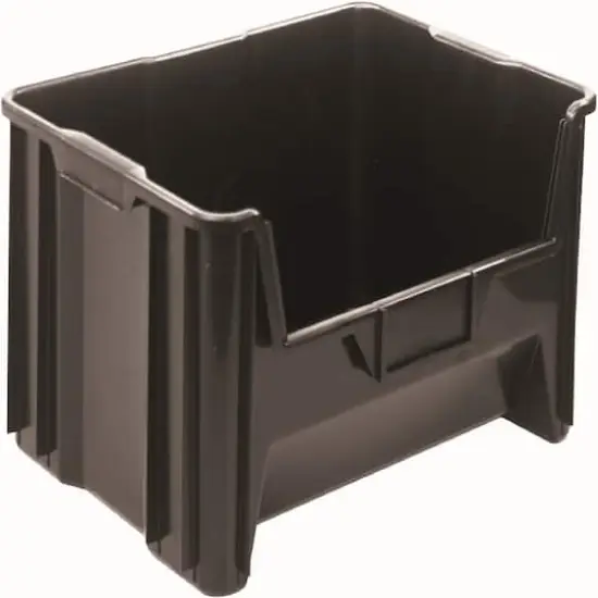Quantum Storage Systems&reg; Black 15.25" x 19.875" x 12.438" GIANT Stack Containers, 3ct. {1}