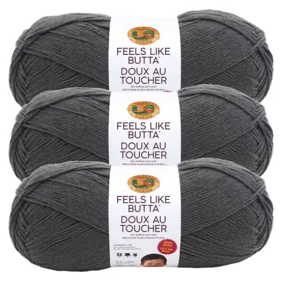 3 Pack Lion Brand&reg; Feels Like Butta&trade; Yarn Charcoal {1}