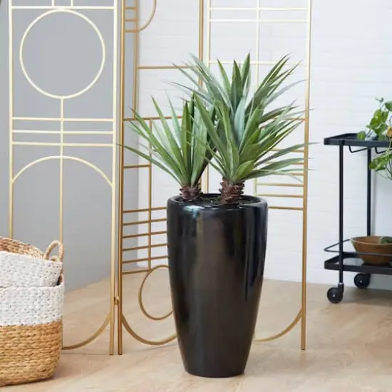 46" Black Contemporary Floral & Botanical Artificial Foliage {8}