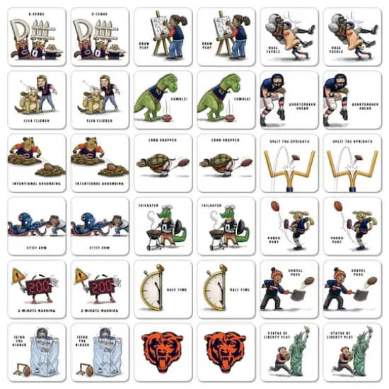 NFL Memory Match Game Chicago Bears {4}