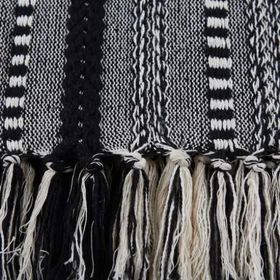 DII&reg; Black Braided Stripe Throw {3}