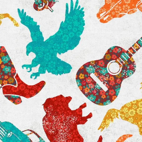 Fabric Editions White Southwest Sunset Cotton Fabric {4}