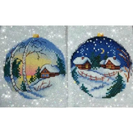 MP Studia Winter Landscape Plastic Canvas Counted Cross Stitch Kit {6}