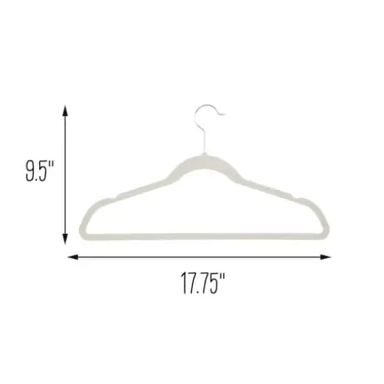 Honey Can Do White Collapsible Hangers w/ Velvet Non-Slip Hangers, 55ct. {8}