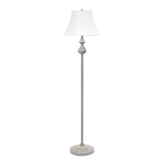 Lalia Home Gray Traditional Table and floor Lamp Set {10}