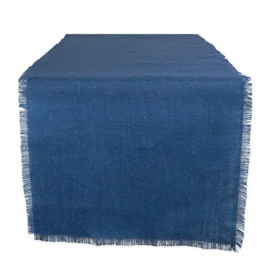 DII&reg; 74" Jute Table Runner Nautical Blue {1}