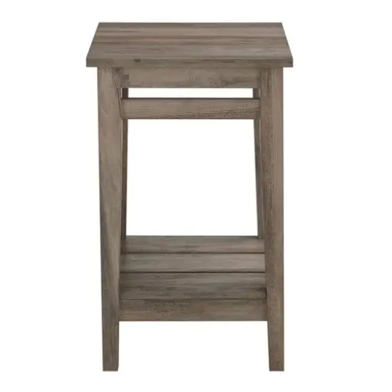Walker Edison 18" Gray Wash Farmhouse Trim Side Table {6}