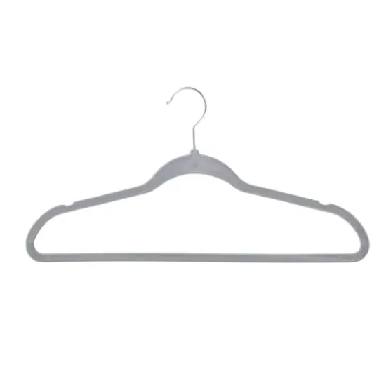 Honey Can Do Gray Slim-Profile Non-Slip Velvet Hangers, 25ct. {6}