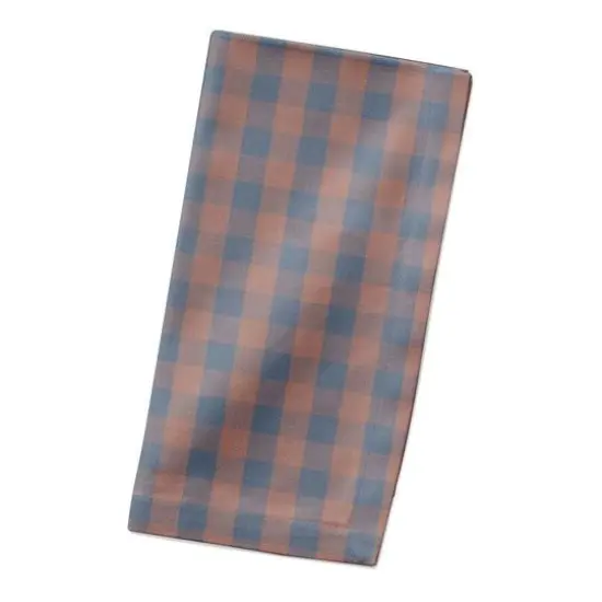 Plaid Cotton Twill Napkin Maroon {3}