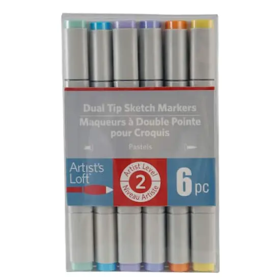Pastel Level 2 Dual Tip Sketch Marker Set by Artist’s Loft™ {5}