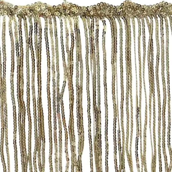 6.5" Sequin Fringe Trim by Celebrate It&reg; Gold {3}