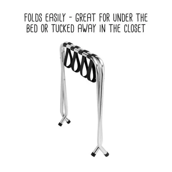 Honey Can Do Chrome KD Luggage Rack {11}