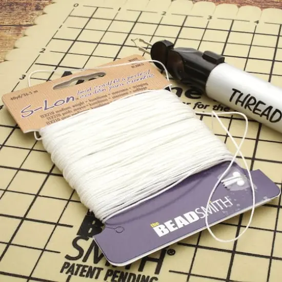 The Beadsmith&reg; S-Lon&reg; 0.5mm White Bead Cord {5}