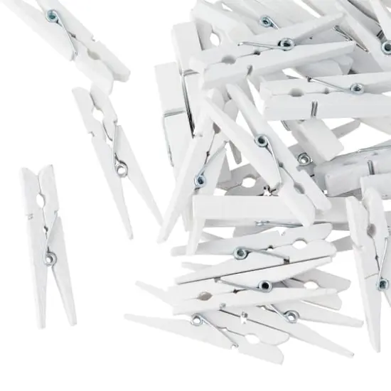Medium Clothespin Embellishments by Recollections&trade;, White {4}