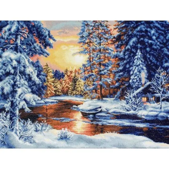 Luca-S Winter Landscape Counted Cross Stitch Kit {1}