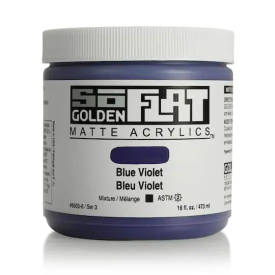 Golden&reg; SoFlat Matte Acrylic Paint, 16oz. Blue Violet {1}
