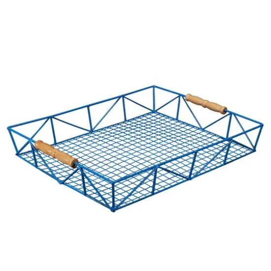 2.5" Blue Wire Tray with Carrying Handles {1}