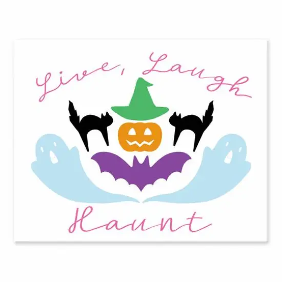 Live Laugh Haunt Tabletop Canvas {1}