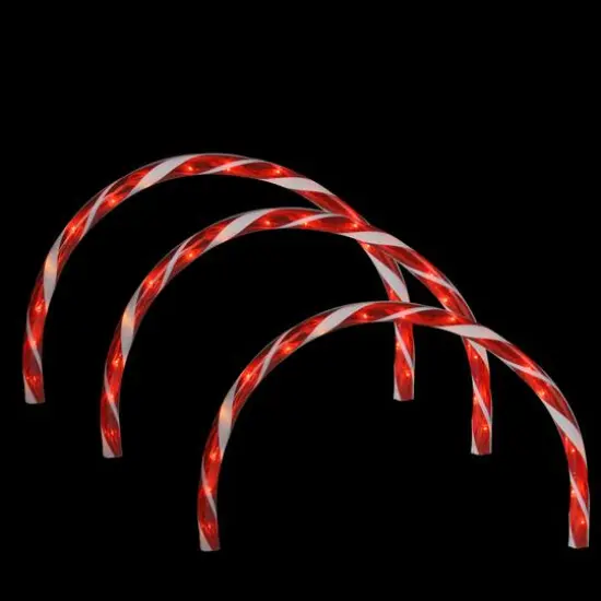 3ct. Candy Cane Arch Outdoor Christmas Pathway Markers {3}