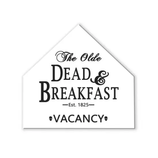 Dead & Breakfast House Shaped Canvas Wall Art {1}