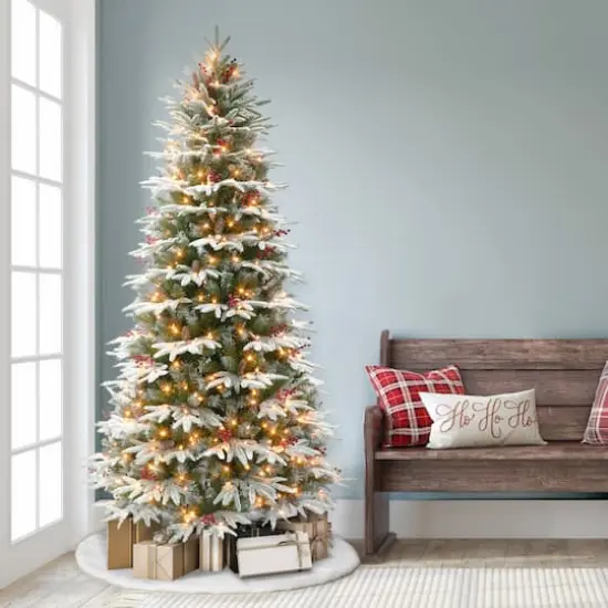 9ft. Pre-Lit Halifax Fir Artificial Christmas Tree, Clear Lights {4}
