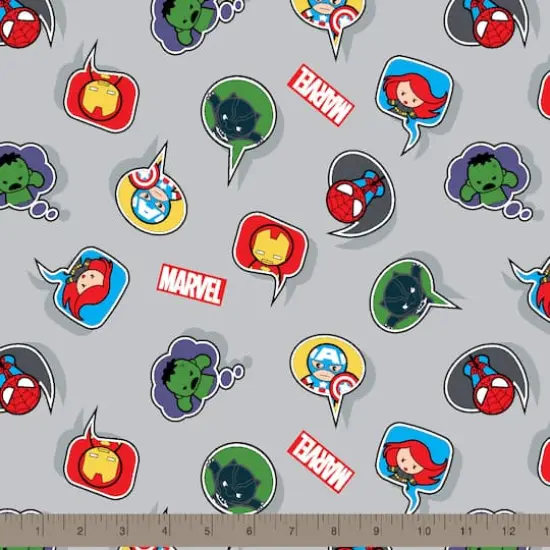 Marvel Kawaii Multicolored Speech Bubbles Cotton Fabric {3}