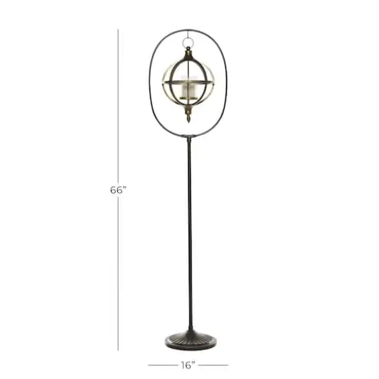 Bronze Iron Modern Candle Holder Lantern, 66" x 16" x 11" {5}