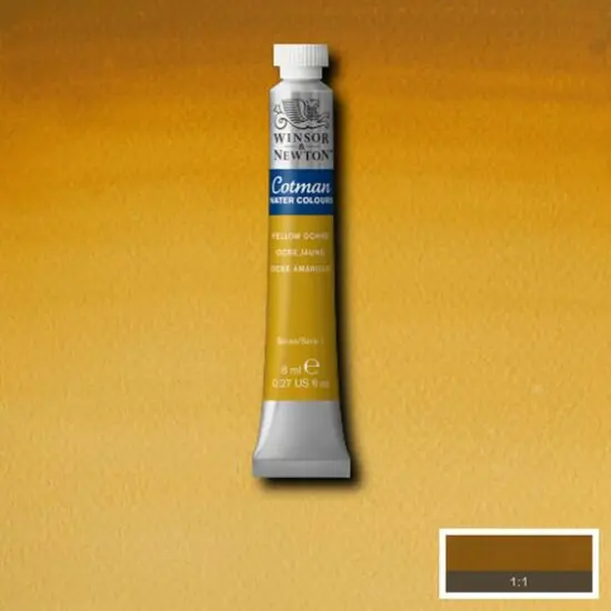 Winsor & Newton&reg; Cotman&reg; Watercolor, 8mL Yellow Ochre {1}
