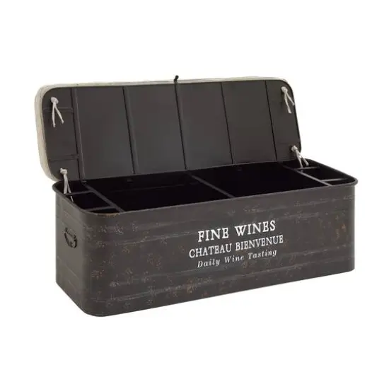 Brown Industrial Metal Storage Bench, 17" x 48" {3}