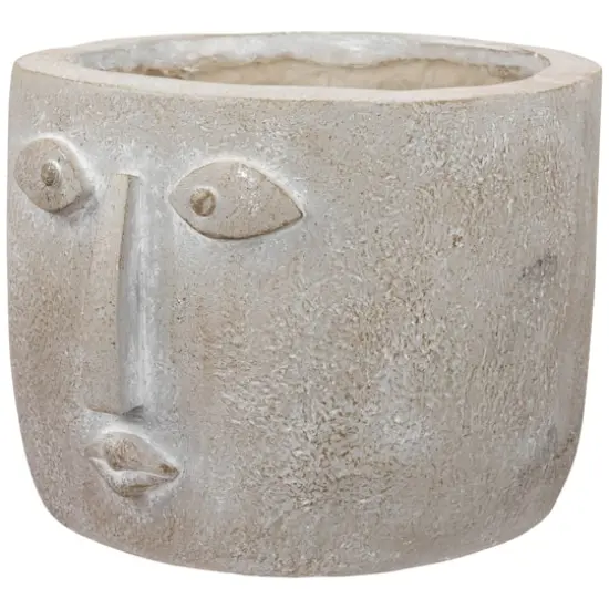 8.5" Small Face Ceramic Outdoor Garden Planter {5}